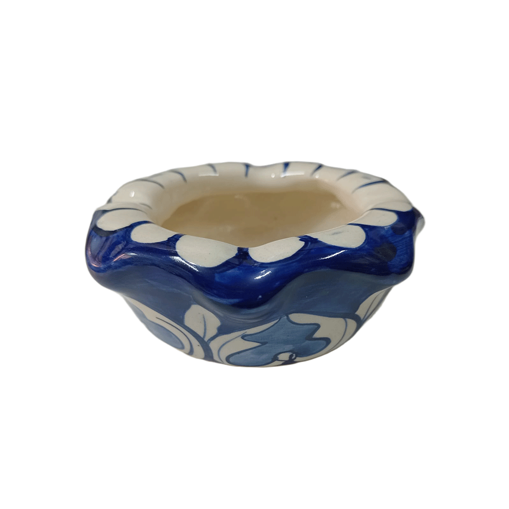 Blue Pottery Handcrafted Ashtray (10.5cm × 4.5cm) - Image 3