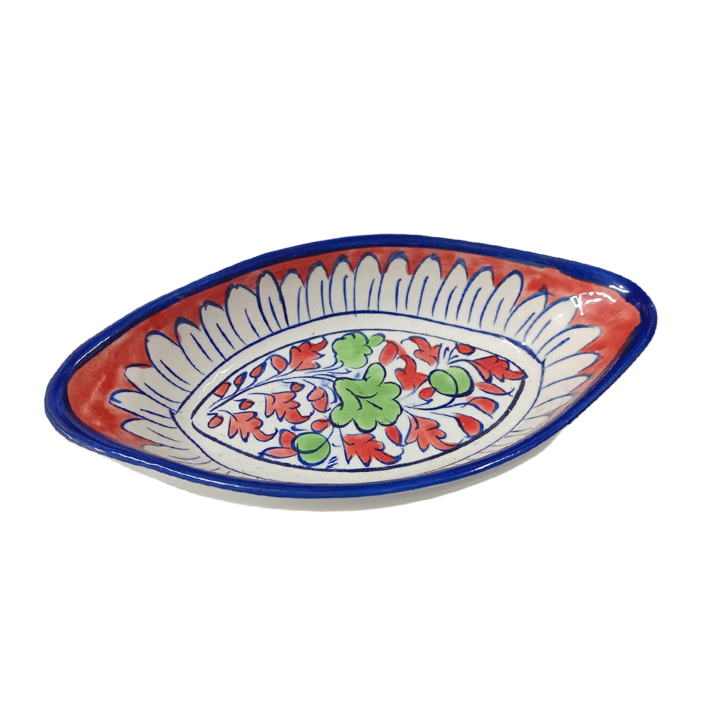 Handcrafted Blue Pottery Deep Bowl (23.5cm × 12cm) - Image 3
