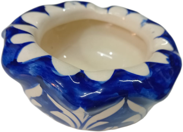 Blue Pottery Handcrafted Ashtray (10.5cm × 4.5cm) - Image 5