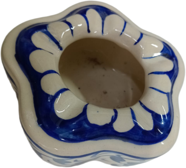 Blue Pottery Handcrafted Ashtray (10.5cm × 4.5cm) - Image 7