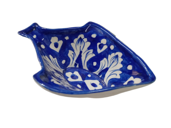 Handcrafted Blue Pottery Deep Bowl (18cm × 14cm) - Image 5