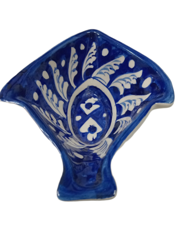 Handcrafted Blue Pottery Deep Bowl (18cm × 14cm) - Image 4