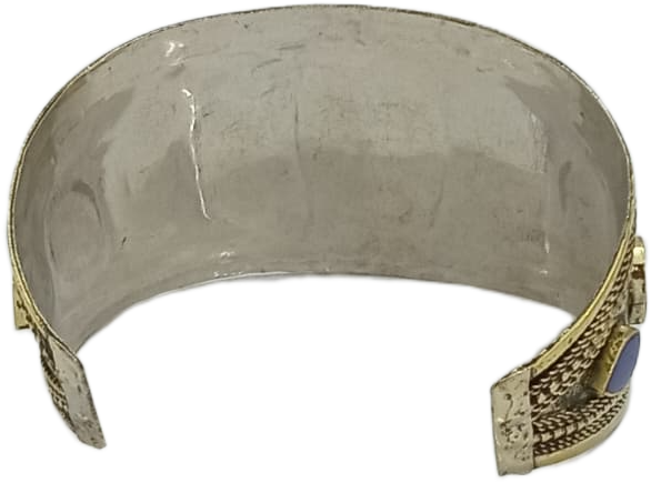 Afghani Antique Style Stone Cuff Bracelet - Image 7