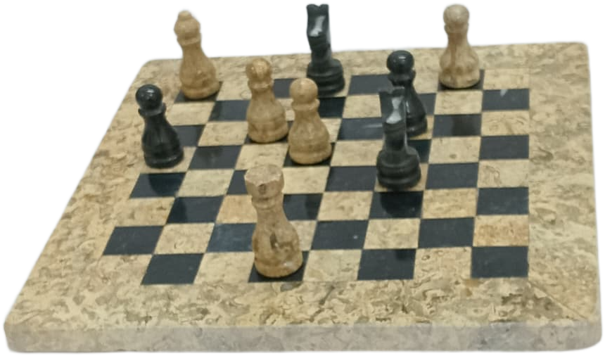 Handcrafted Onyx Marble Chess Board Size: 8×8 inch - Image 3