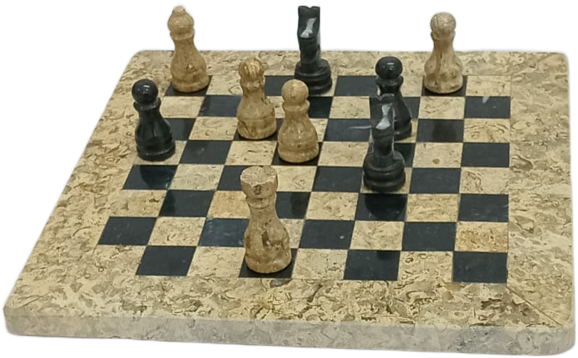 Handcrafted Onyx Marble Chess Board Size: 8×8 inch - Image 5