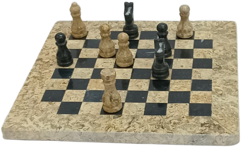 Handcrafted Onyx Marble Chess Board Size: 8×8 inch - Image 6