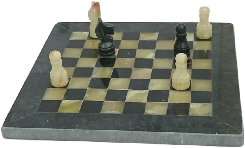 Handcrafted Onyx Marble Chess Board Size: 8×8 inch - Image 3