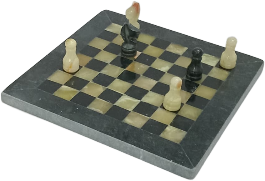 Handcrafted Onyx Marble Chess Board Size: 8×8 inch - Image 5