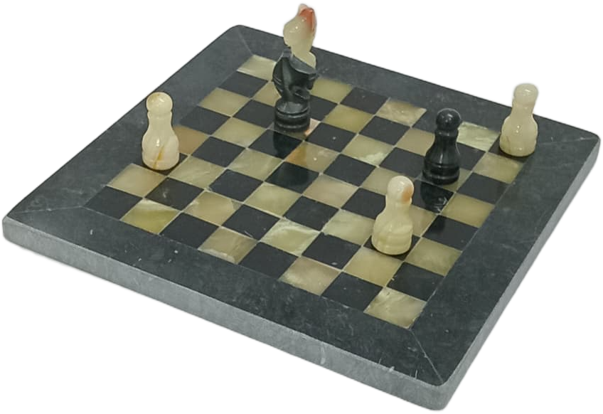 Handcrafted Onyx Marble Chess Board Size: 8×8 inch - Image 6