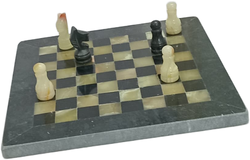 Handcrafted Onyx Marble Chess Board Size: 8×8 inch - Image 8