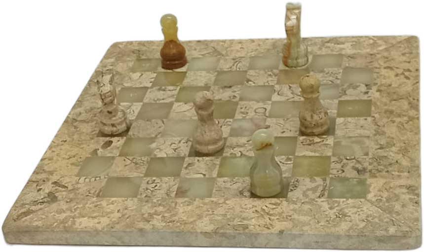 Handcrafted Onyx Marble Chess Board Size: 8×8 inch - Image 3