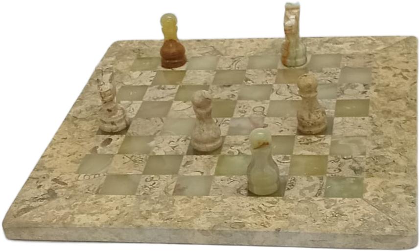 Handcrafted Onyx Marble Chess Board Size: 8×8 inch - Image 4