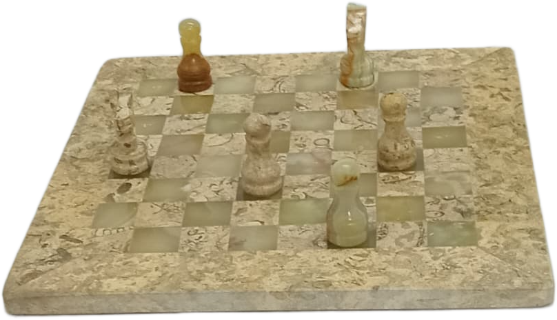 Handcrafted Onyx Marble Chess Board Size: 8×8 inch - Image 7