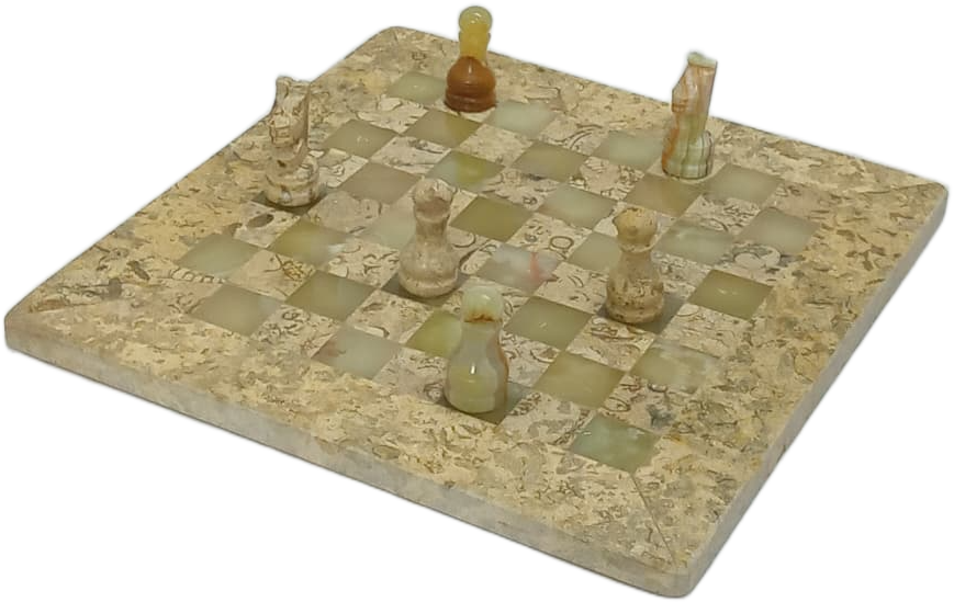 Handcrafted Onyx Marble Chess Board Size: 8×8 inch - Image 8
