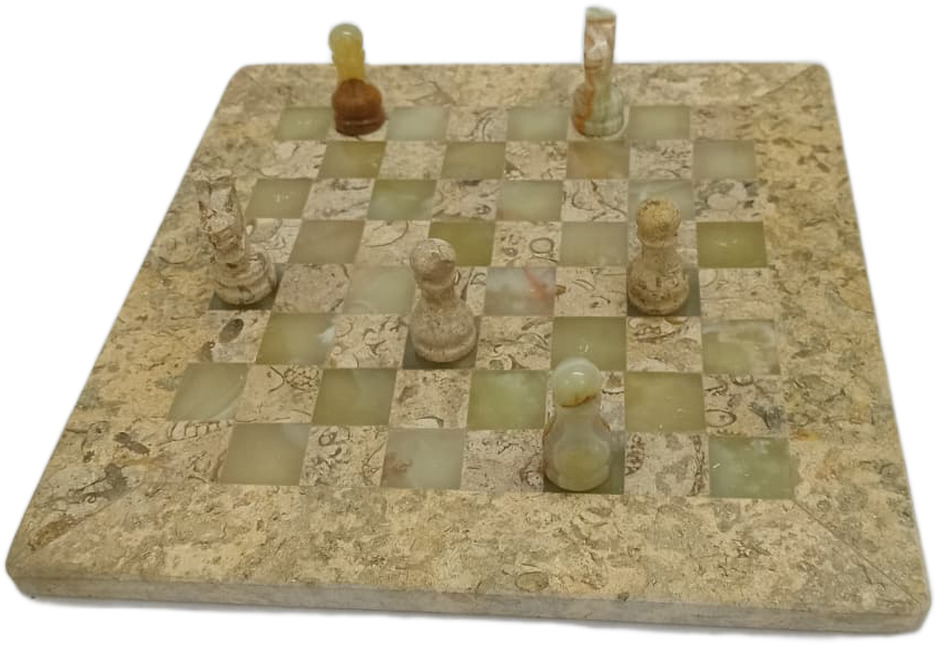 Handcrafted Onyx Marble Chess Board Size: 8×8 inch - Image 9