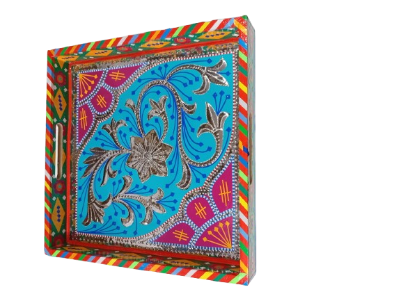 Chamakpatti Handmade Square Tray (30x30cm) - Image 4