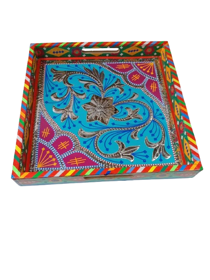 Chamakpatti Handmade Square Tray (30x30cm) - Image 3