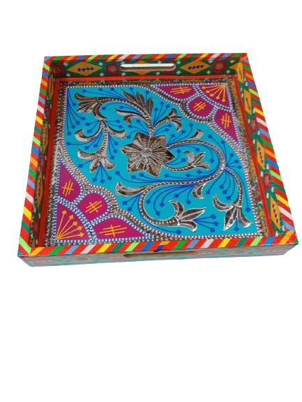 Chamakpatti Handmade Square Tray (30x30cm) - Image 8