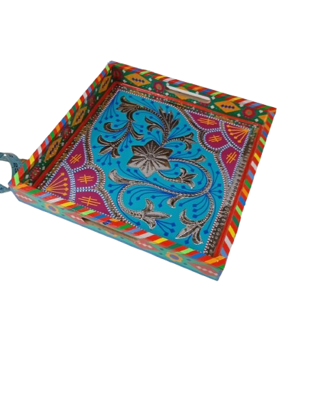 Chamakpatti Handmade Square Tray (30x30cm) - Image 5