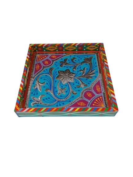 Chamakpatti Handmade Square Tray (30x30cm) - Image 7