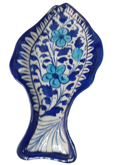 Blue Pottery Fish Tray (24cm × 14cm) - Image 5