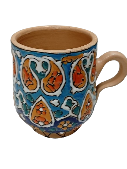 Handcrafted Iraani Mug – Traditional Artistic Tea & Coffee Cup with Vibrant Patterns - Image 3