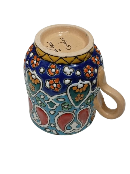 Handcrafted Iraani Mug – Traditional Artistic Tea & Coffee Cup with Vibrant Patterns - Image 3