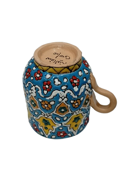 Handcrafted Iraani Mug – Traditional Artistic Tea & Coffee Cup with Vibrant Patterns - Image 4