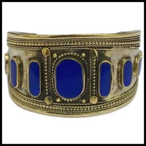 Afghani Antique Style Stone Cuff Bracelet