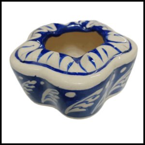 Blue Pottery Handcrafted Ashtray (10.5cm × 4.5cm)
