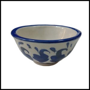 Handcrafted Blue Pottery Bowl (8cm × 4cm)
