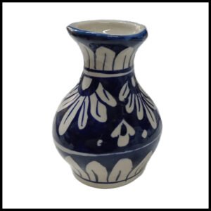 Handcrafted Tiny Blue Pottery Vase (11cm × 4.5cm)