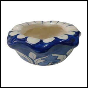 Blue Pottery Handcrafted Ashtray (10.5cm × 4.5cm)