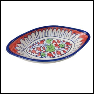Handcrafted Blue Pottery Deep Bowl (23.5cm × 12cm)