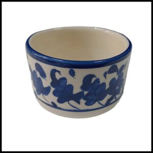 Blue Pottery Butter Cup (8cm × 4cm)