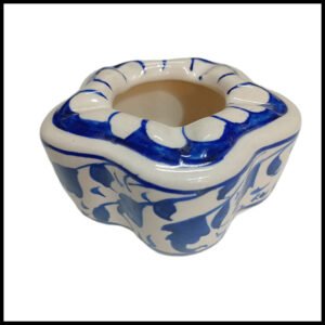 Blue Pottery Handcrafted Ashtray (10.5cm × 4.5cm)