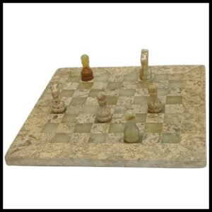 Handcrafted Onyx Marble Chess Board Size: 8×8 inch
