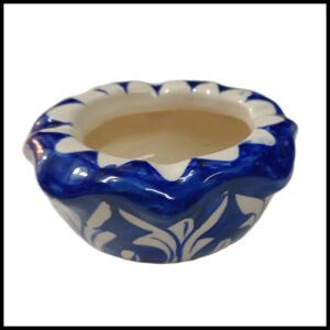 Blue Pottery Handcrafted Ashtray (10.5cm × 4.5cm)
