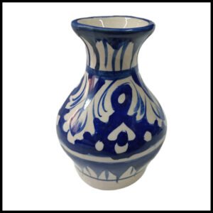 Handcrafted Tiny Blue Pottery Vase (11cm × 4.5cm)