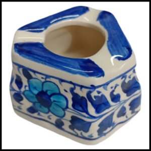 Blue Pottery Handcrafted Ashtray (7.5cm × 6.5cm)