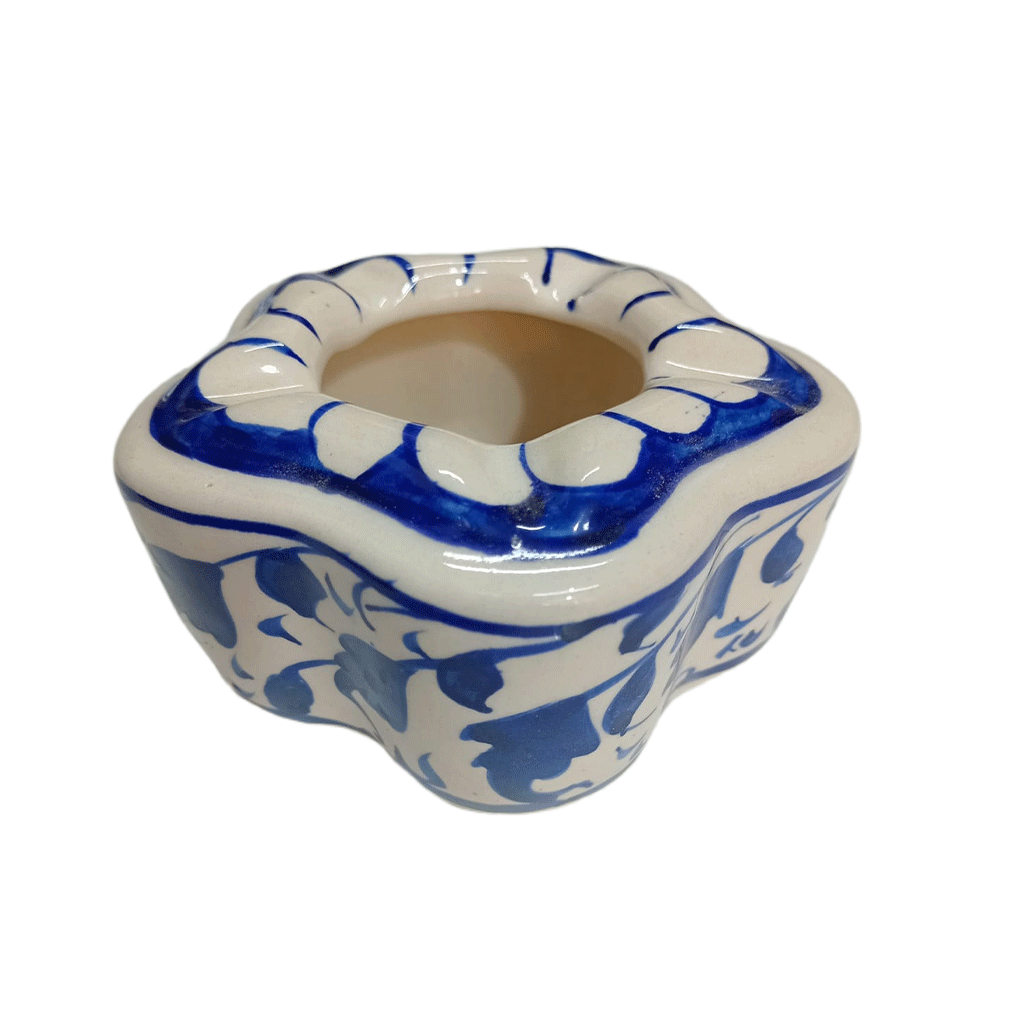 Blue Pottery Handcrafted Ashtray (10.5cm × 4.5cm) - Image 3