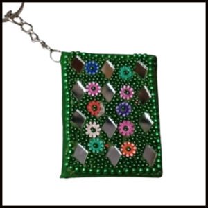 Handmade Decorative Book Key Chain – Traditional Art Design