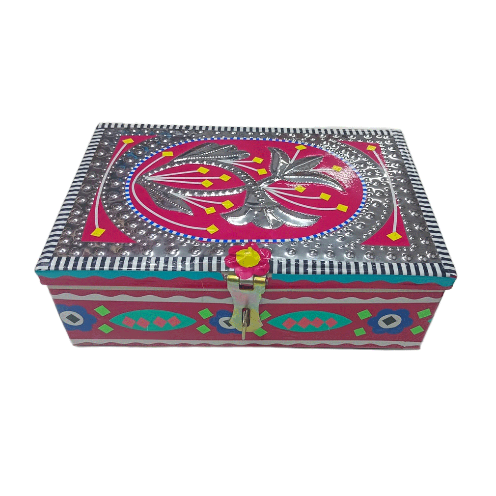 Chamakpatti Box: Real Truck Art Design for Storage and Decoration (W-20, H-14 cm) - Image 4