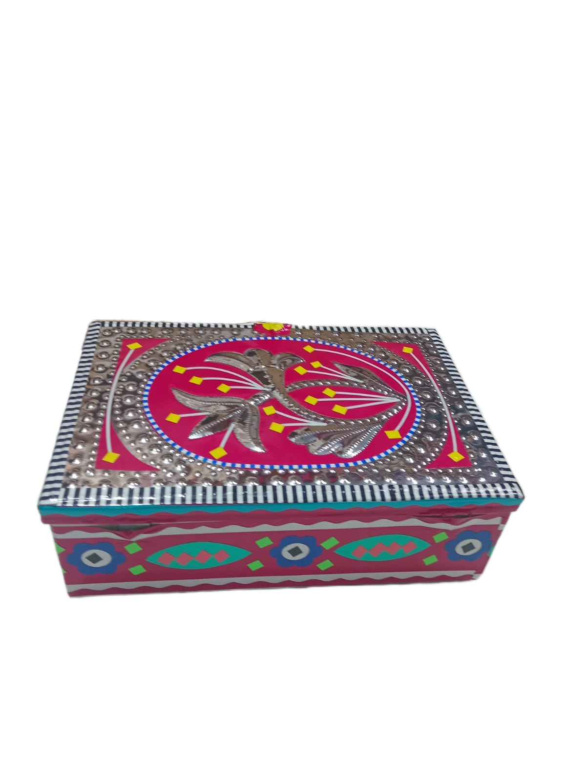 Chamakpatti Box: Real Truck Art Design for Storage and Decoration (W-20, H-14 cm) - Image 6