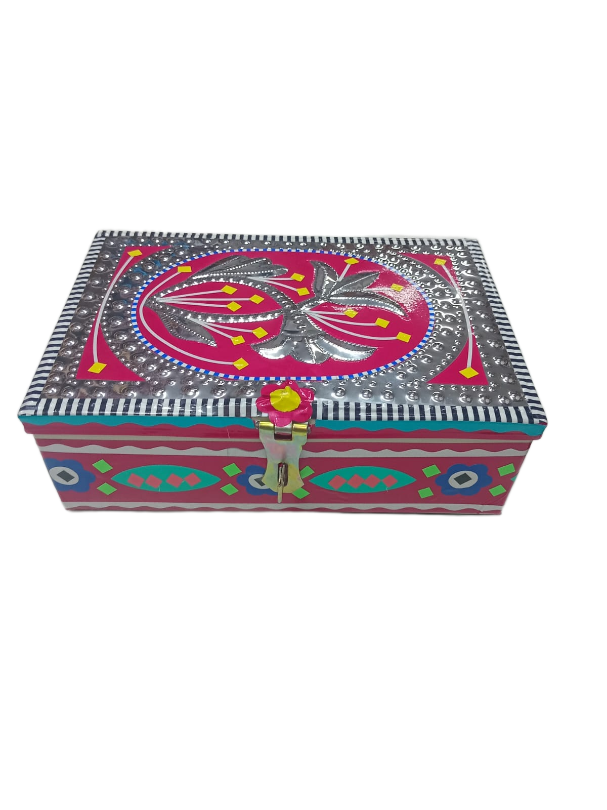 Chamakpatti Box: Real Truck Art Design for Storage and Decoration (W-20, H-14 cm) - Image 7