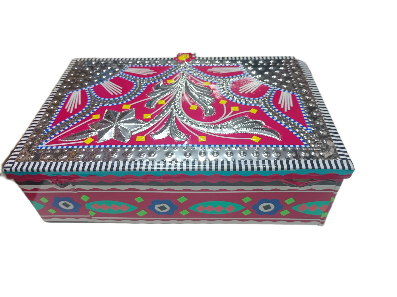 Chamakpatti Box: Real Truck Art Design for Storage and Decoration (W-25, H-17 cm) - Image 6