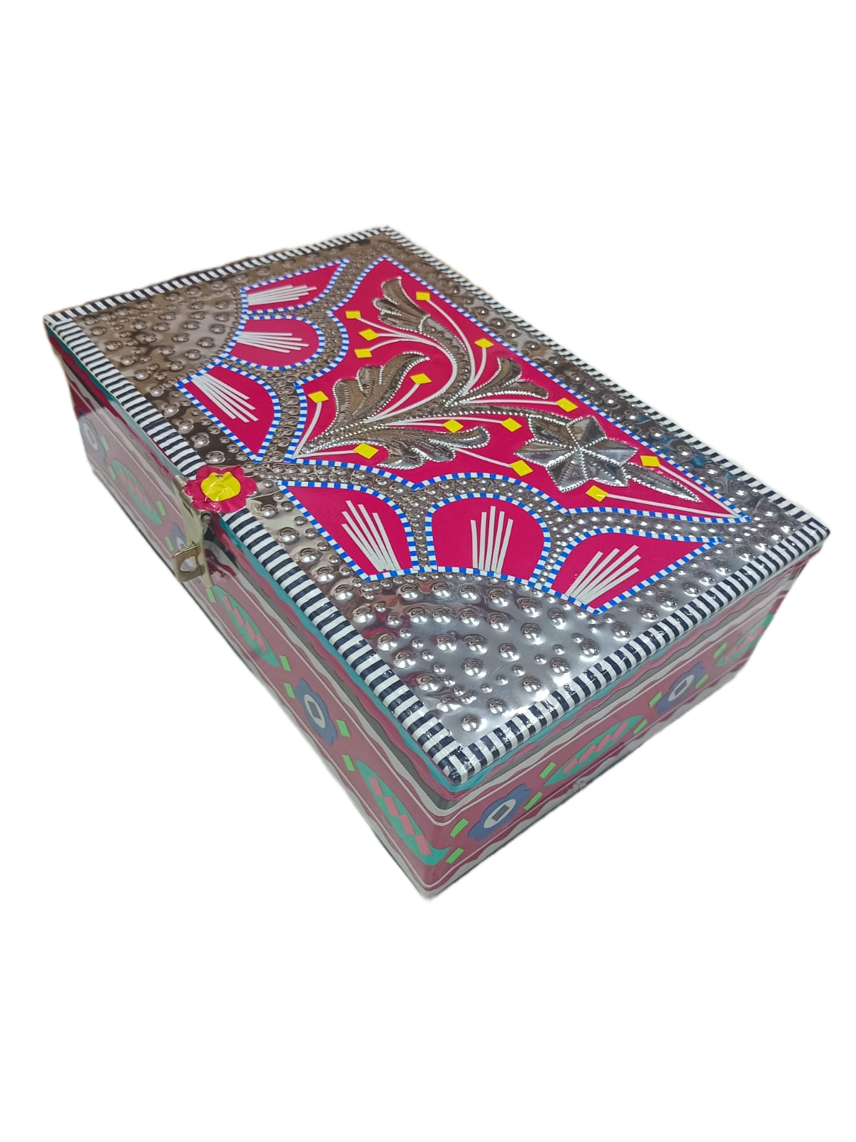 Chamakpatti Box: Real Truck Art Design for Storage and Decoration (W-25, H-17 cm) - Image 7