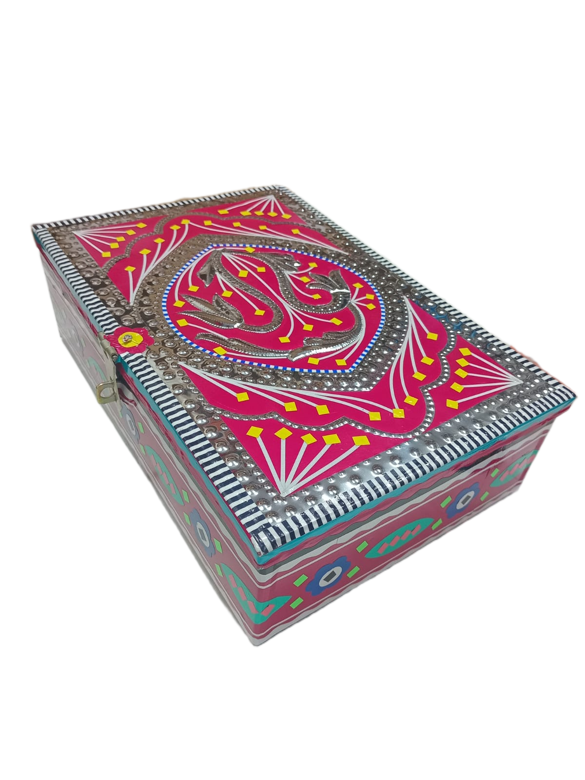 Chamakpatti Box: Real Truck Art Design for Storage and Decoration (W-27, H-19 cm) - Image 9