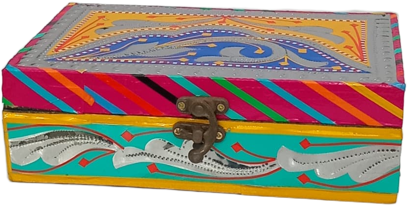 Chamakpatti Box: Real Truck Art Design for Storage and Decoration (W-20, H-12.5 cm) - Image 4