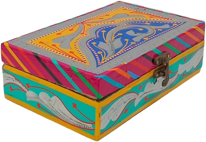 Chamakpatti Box: Real Truck Art Design for Storage and Decoration (W-20, H-12.5 cm) - Image 6